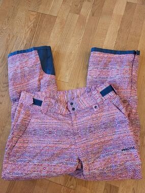 Arctix Pink Patterned Womens Snow Joggers with Gray Trim